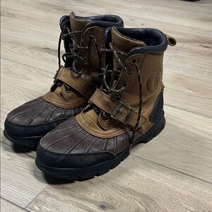 Polo by Ralph Lauren Brown and Black Leather Boots
